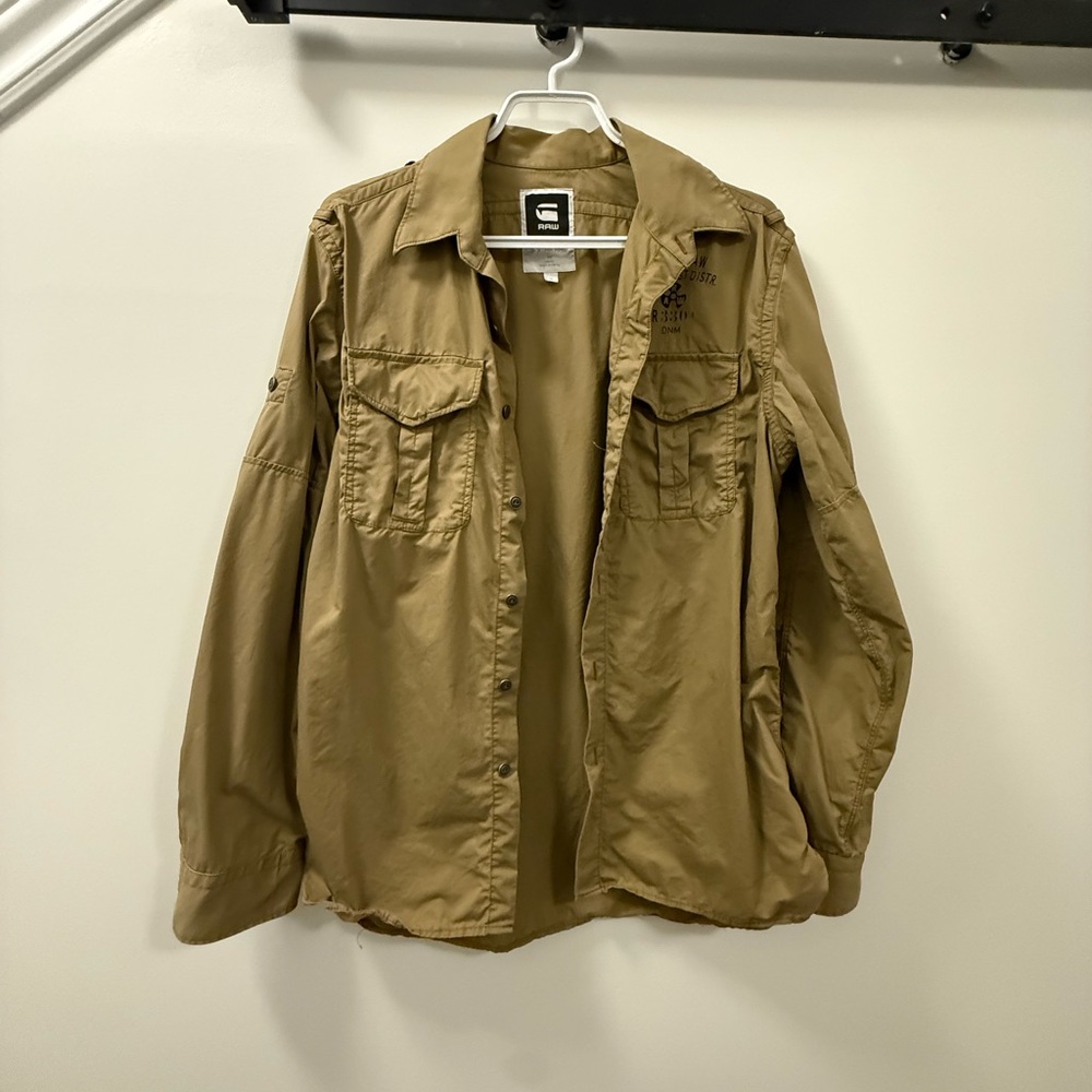 G-Star Khaki Button-Up Shirt
